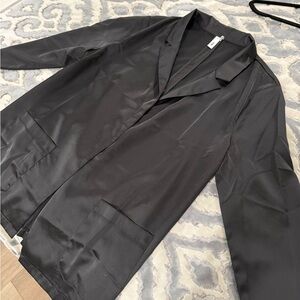 Glam Elegant Black Outerwear